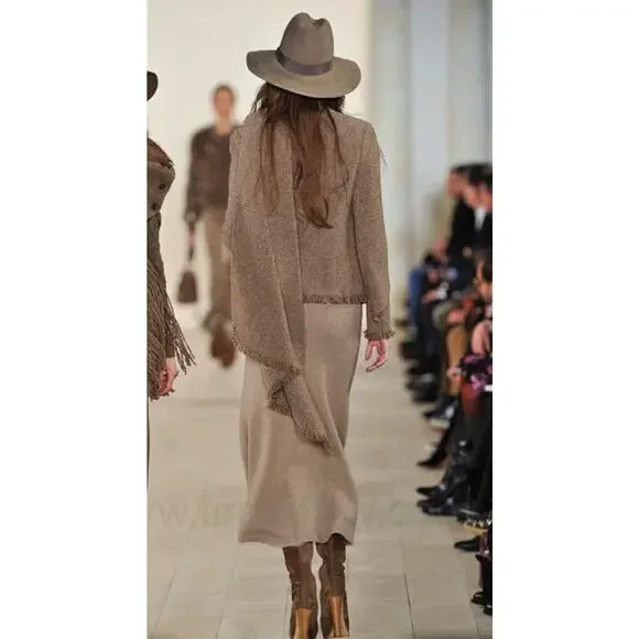 Ralph Lauren Purple Label Cardigan Tweed Wool Cashmere Sweater Jacket Runway 10 - Picture 3 of 8